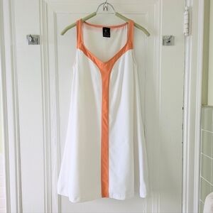 Y2K Nike Alpha Project Tennis Dress In White And Burnt Orange